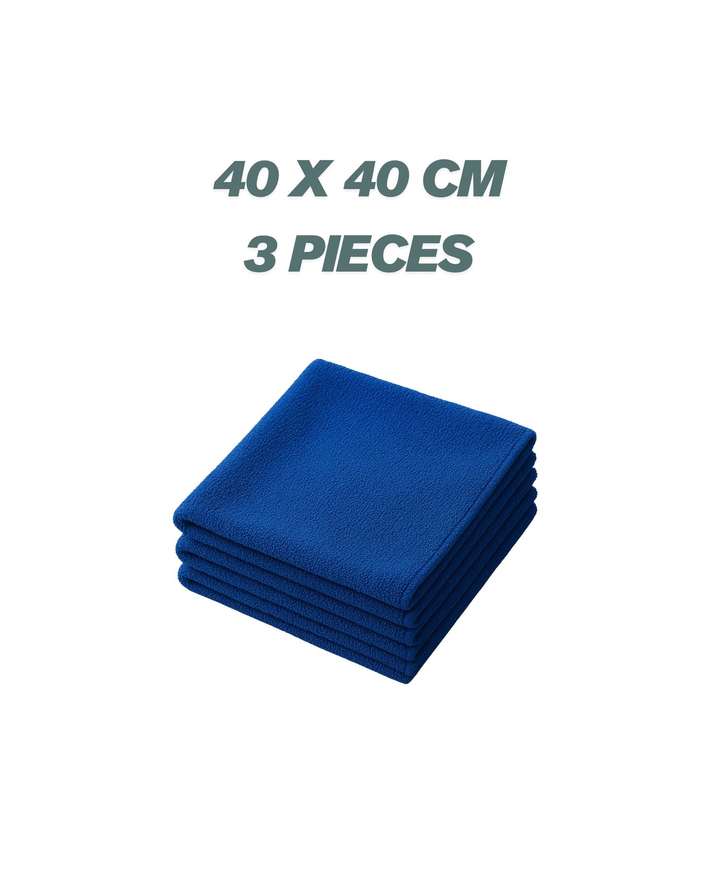 Xtremecarcare microfiber cloth - 3 pcs -40x40 cms- 350 GSM- blue red grey