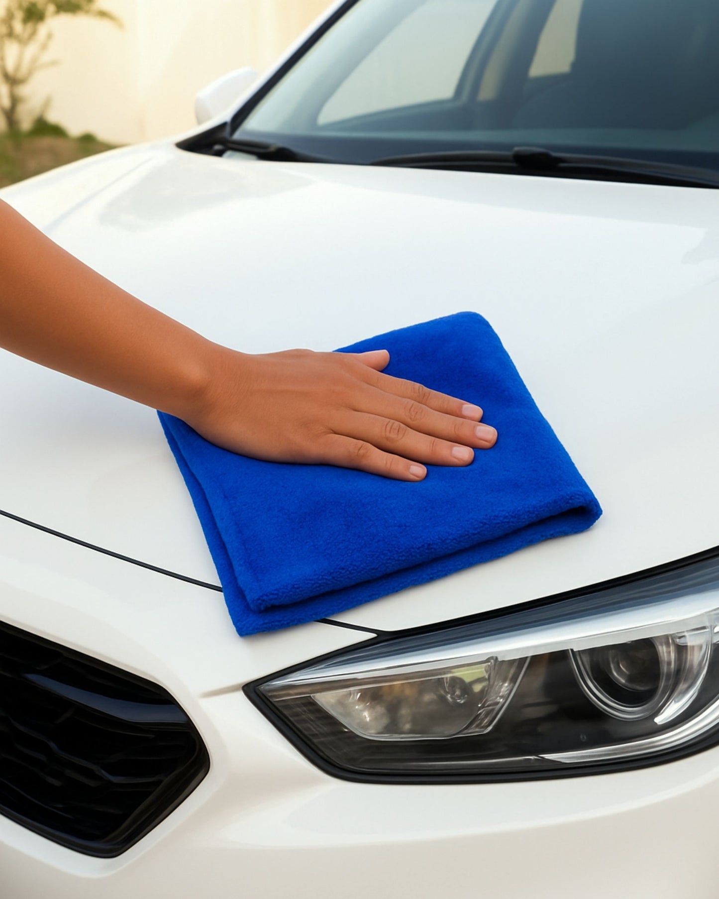Xtremecarcare microfiber cloth - 3 pcs -40x40 cms- 350 GSM- blue red grey