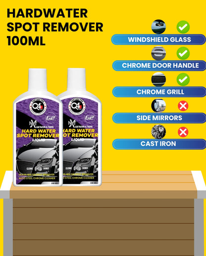 Auto Care Improved Glass Polish & Hard Water Spot Remover (Liquid) – 4 Item Pack