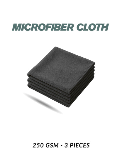 Xtremecarcare microfiber cloth - 3 pcs -40x40 cms- 250 GSM- blue red grey