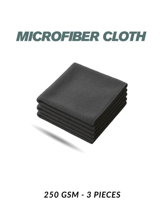 Xtremecarcare microfiber cloth - 3 pcs -40x40 cms- 250 GSM- blue red grey