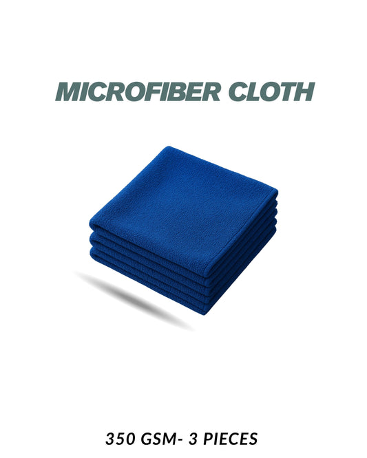 Xtremecarcare microfiber cloth - 3 pcs -40x40 cms- 350 GSM- blue red grey