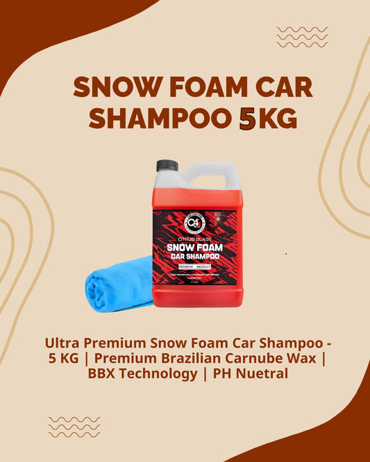 Ultra Premium Snow Foam Car Shampoo -5 KG | Premium Brazilian Carnube Wax | BBX Technology | PH Nuetral