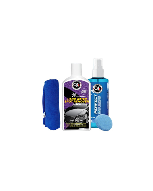 Auto Care Improved Glass Polish & Hard Water Spot Remover (Liquid) – 4 Item Pack